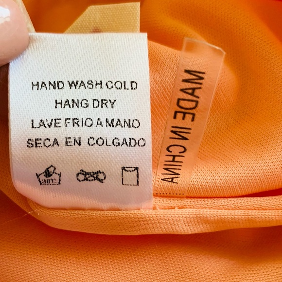 Tea & Cup Peach Sheer Mesh Lace Appliqué Romper S - Picture 13 of 13